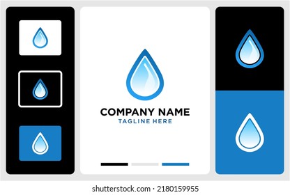 Water drop logo vector design