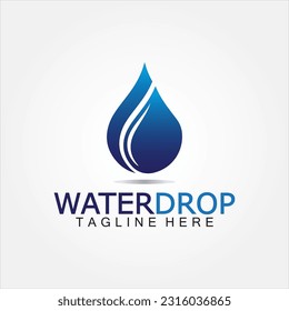 Water Drop Logo Vector Design Template