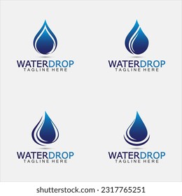 Water Drop Logo Vector Design Template