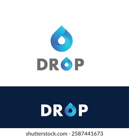 Water Drop Logo Vector Design. Abstract emblem, designs concept, logos, logotype element for template