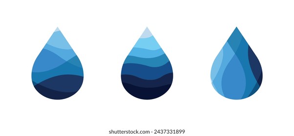 Logo de gota de agua. Gráficos vectoriales