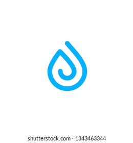 water drop logo vector icon illustration