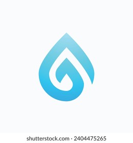  Icono del vector del logotipo de caída de agua