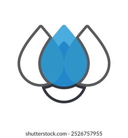 Illustration zum Logo-Vektorsymbol für Wassertropfen