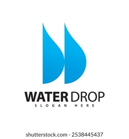 Water drop logo vector icon and symbol