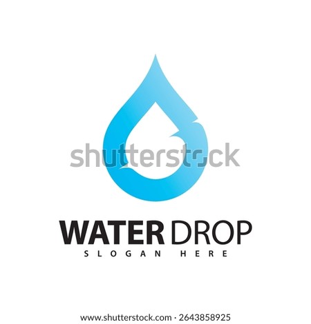 Water drop logo vector icon and symbol