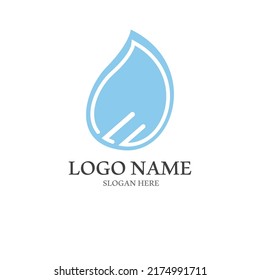 Wassertropflogo, Logo mit Vektorgrafik-Konzept auf weißem, isoliertem Hintergrund.