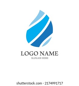 Water drop logo, logo with vector illustration concept on white isolated background.