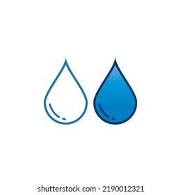 Logo de la gota de agua. diseño de símbolos de ilustración vectorial.