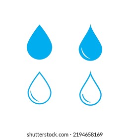 water drop logo vector illustration simple icon design.