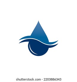 Water drop logo vector illustration template design