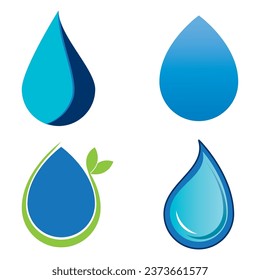 Water drop logo vector illustration template design