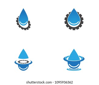 Water drop logo vector template
