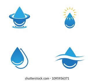 Water drop logo vector template