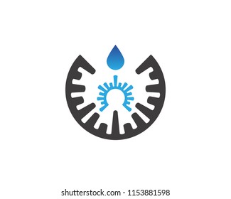 Water drop logo vector template