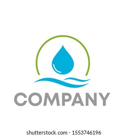 water drop logo vector template design