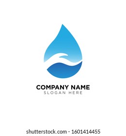 Water drop logo vectro template
