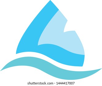 Water drop logo, wave flat icon vector design. Great for mobile app, web design, print materials, etc.