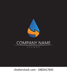 Logotipo y logotipo de la ola Modelo de ilustración de vector Diseño comercial y financiero