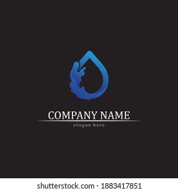 Logotipo y logotipo de la ola Modelo de ilustración de vector Diseño comercial y financiero
