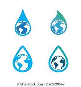 Logotipo de caída de agua Moda de onda Modelo de ilustración vectorial logotipo logotipo de negocios