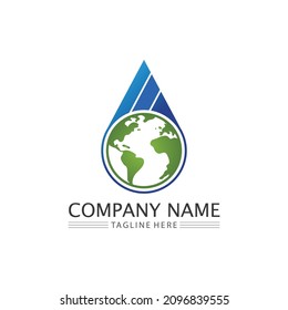 Logotipo de caída de agua Moda de onda Modelo de ilustración vectorial logotipo logotipo de negocios