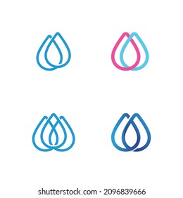 Water drop Logo wave  Template vector illustration design business logo
