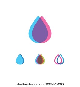 Water drop Logo wave  Template vector illustration design business logo