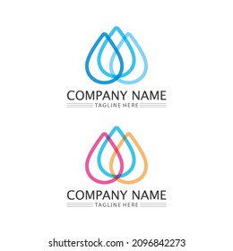 Water drop Logo wave  Template vector illustration design business logo