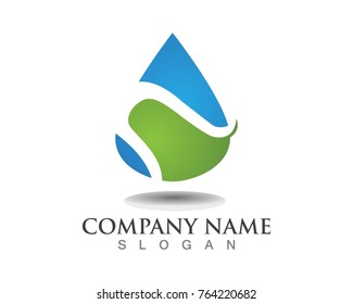 Water drop logos Template and symbols