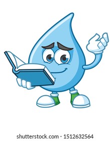 Water Drop mascot character cartoon vector