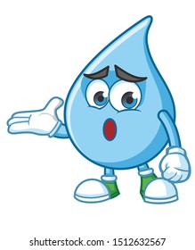 Water Drop mascot character cartoon vector