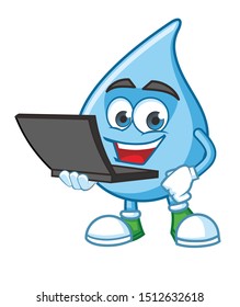 Water Drop mascot character cartoon vector