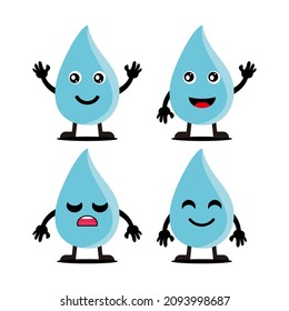 Water drop mascot design character