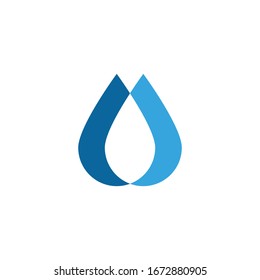 water drop, mineral, negative space logo Ideas. Inspiration logo design. Template Vector Illustration. Isolated On White Background