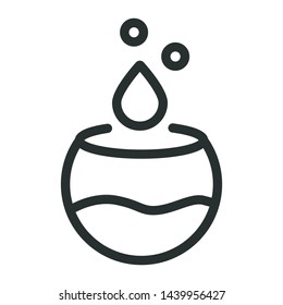 water drop - minimal line web icon. simple vector illustration. concept for infographic, website or app.