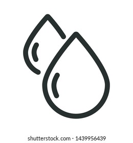 water drop - minimal line web icon. simple vector illustration. concept for infographic, website or app.