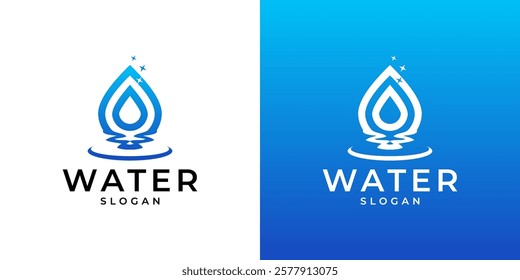 water drop modern logo design vector
