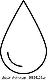gota de agua - icono moderno de línea delgada. Simple ilustración vectorial de contorno negro.