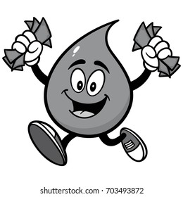 Water Drop with Money Illustration