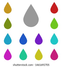 water drop multi color icon. Simple glyph, flat vector of web icons for UI and UX, website or mobile application