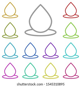 Water, drop multi color icon. Simple thin line, outline vector of water icons for ui and ux, website or mobile application