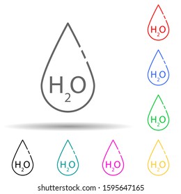 water drop multi color style icon. Simple thin line, outline vector of Scientifics study icons for ui and ux, website or mobile application