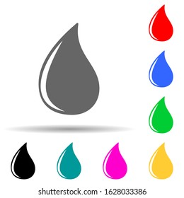 water drop multi color style icon. Simple glyph, flat vector of ecology icons for ui and ux, website or mobile application