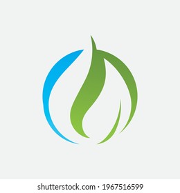 water drop nature Logo Template vector illustration design