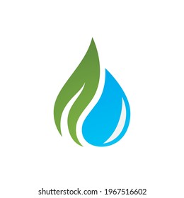 water drop nature Logo Template vector illustration design
