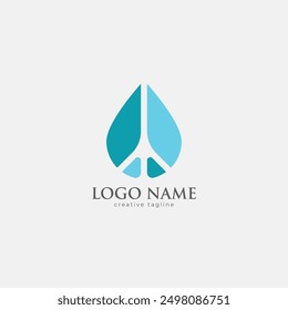 Water drop, nature, natural, liquid, drop, aqua, water, fresh, fully editabel vector logo template