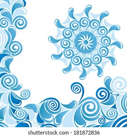 Water drop nature pattern design element vector illustration