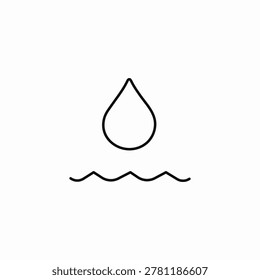water drop ocean icon sign vector