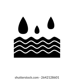 Water Drop and Ocean Wave Icon Vector
